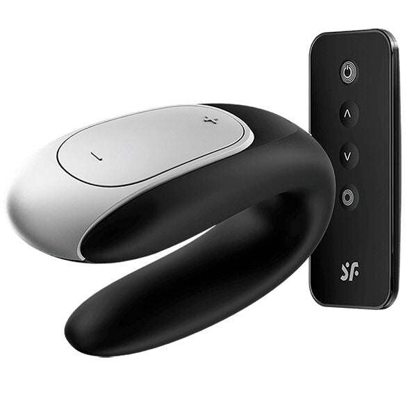 Satisfyer Double Fun Partner Vibrator Black | Niks.fi verkkokauppa