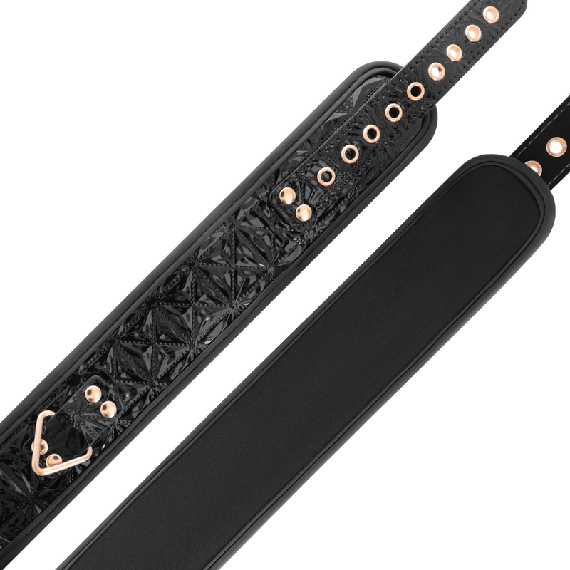 Begme Black Edition Premium Vegan Leather Collar With Neoprene Lining | Niks.fi verkkokauppa