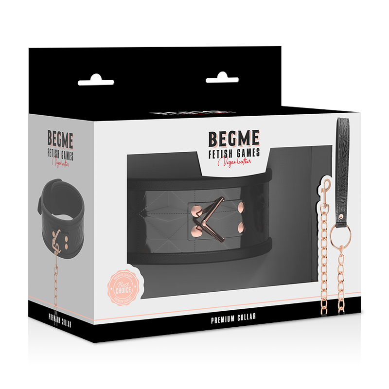 Begme Black Edition Premium Vegan Leather Collar With Neoprene Lining | Niks.fi verkkokauppa