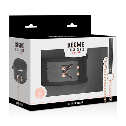 Begme Black Edition Premium Vegan Leather Collar With Neoprene Lining | Niks.fi verkkokauppa