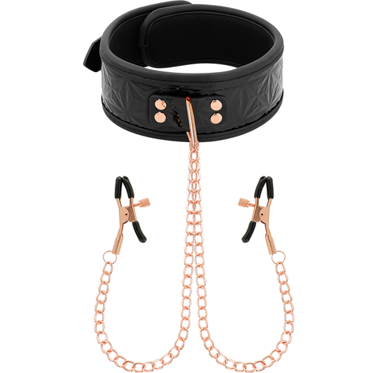 Begme Black Edition Collar With Nipple Clamps With Neoprene Lining | Niks.fi verkkokauppa