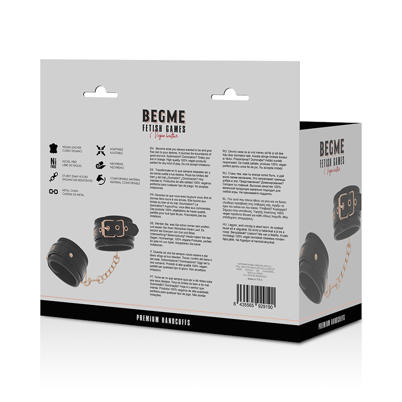 Begme Black Edition Premium Handcuffs With Neoprene Lining | Niks.fi verkkokauppa