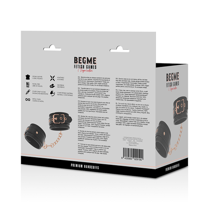 Begme Black Edition Premium Handcuffs With Neoprene Lining | Niks.fi verkkokauppa