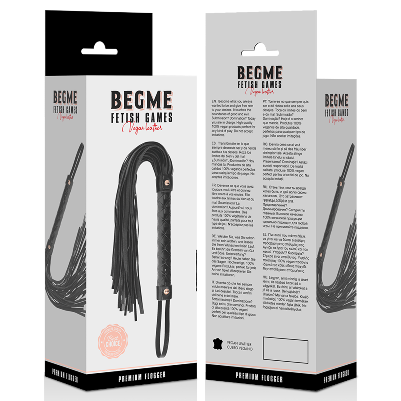 Begme Black Edition Vegan Leather Flogger | Niks.fi verkkokauppa