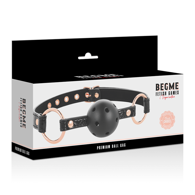 Begme Black Edition Ball Gag Vegan Leather | Niks.fi verkkokauppa