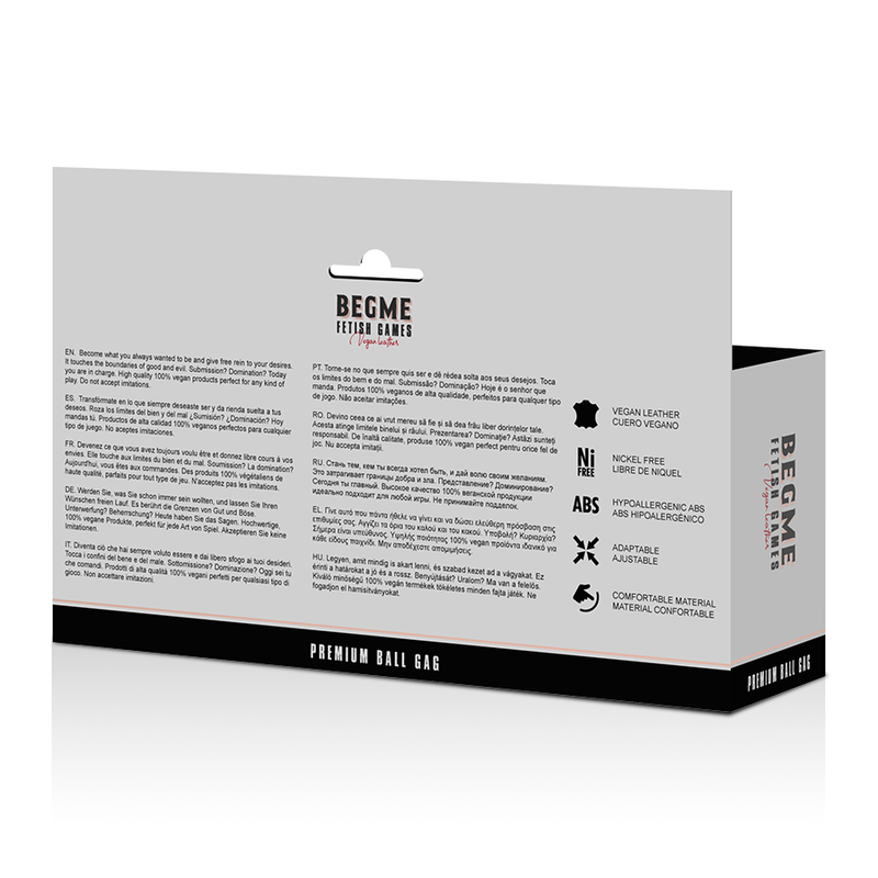 Begme Black Edition Ball Gag Vegan Leather | Niks.fi verkkokauppa
