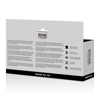Begme Black Edition Ball Gag Vegan Leather | Niks.fi verkkokauppa