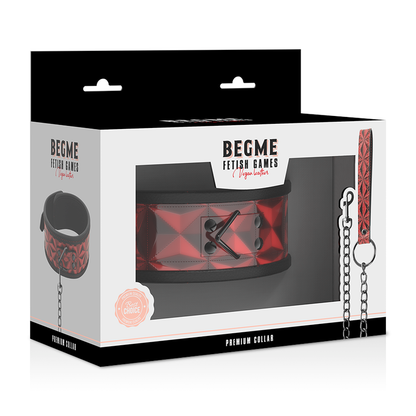 Begme Red Edition Premium Vegan Leather Collar With Neoprene Lining | Niks.fi verkkokauppa