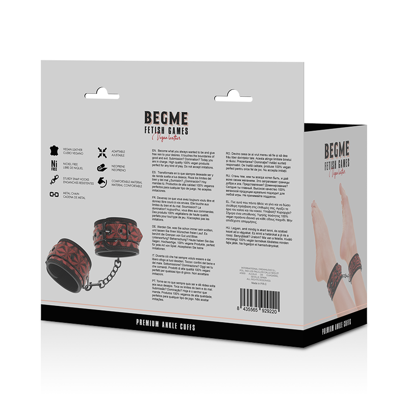 Begme Red Edition Premium Ankle Cuffs With Neoprene Lining | Niks.fi verkkokauppa