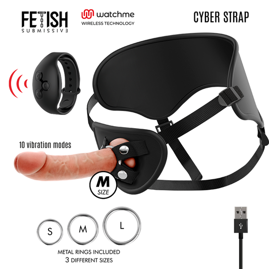 Fetish Submissive Cyber Strap Harness With Remote Control Dildo Watchme M Technology | Niks.fi verkkokauppa