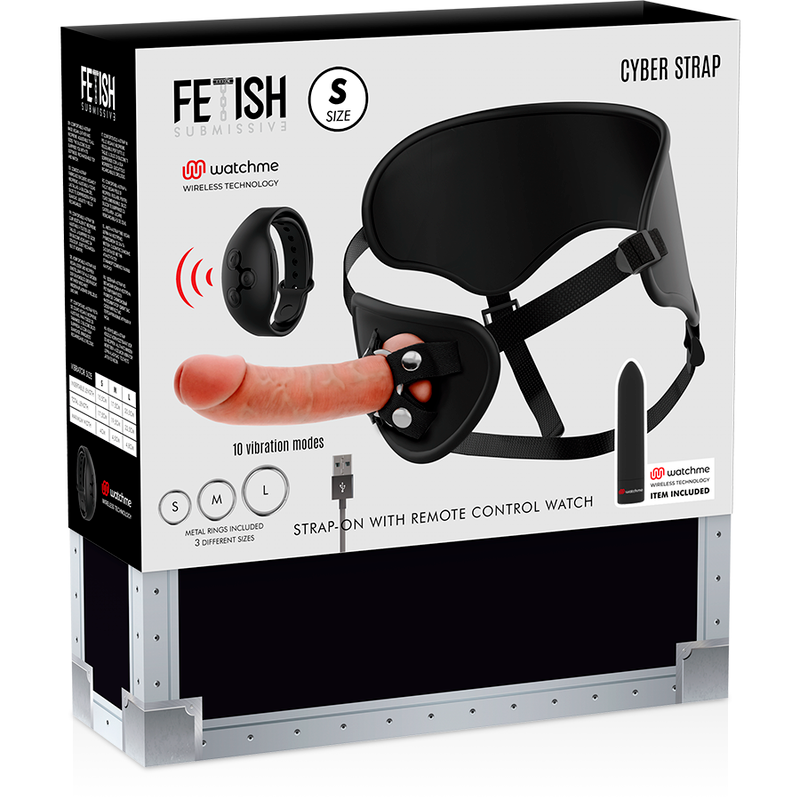 Fetish Submissive Cyber Strap Harness With Dildo And Bullet Remote Control Watchme S Technology | Niks.fi verkkokauppa