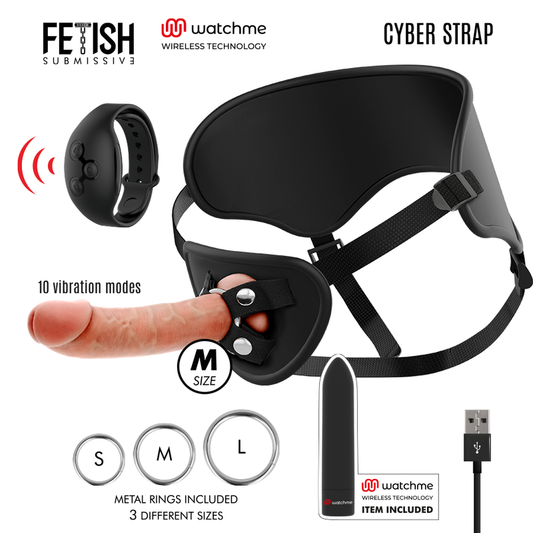 Fetish Submissive Cyber Strap Harness With Dildo And Bullet Remote Control Watchme M Technology | Niks.fi verkkokauppa