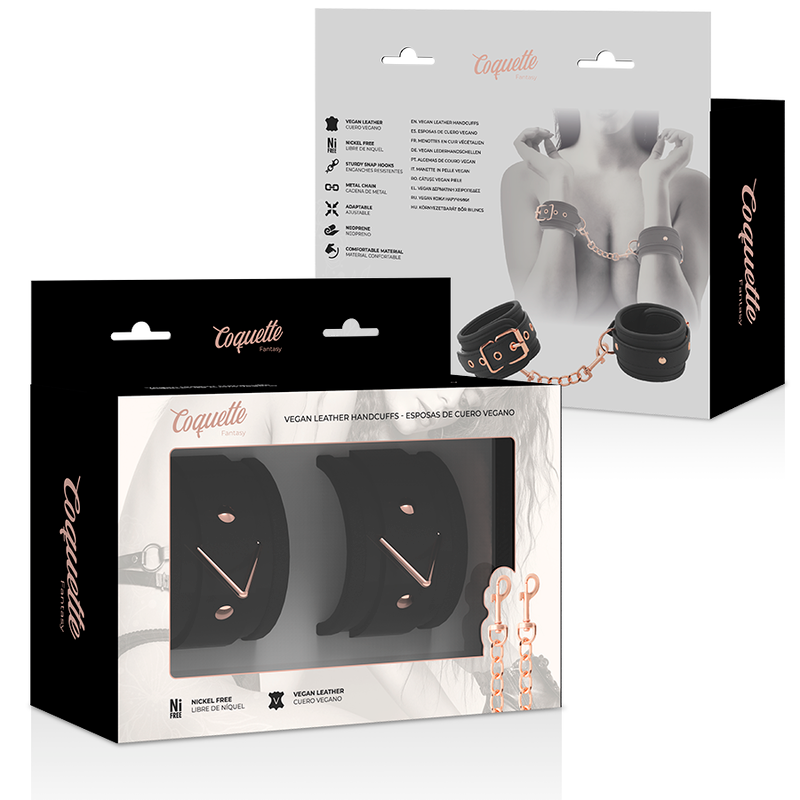 Coquette Chic Desire Fantasy Vegan Leather Handcuffs With Noprene Lining | Niks.fi verkkokauppa