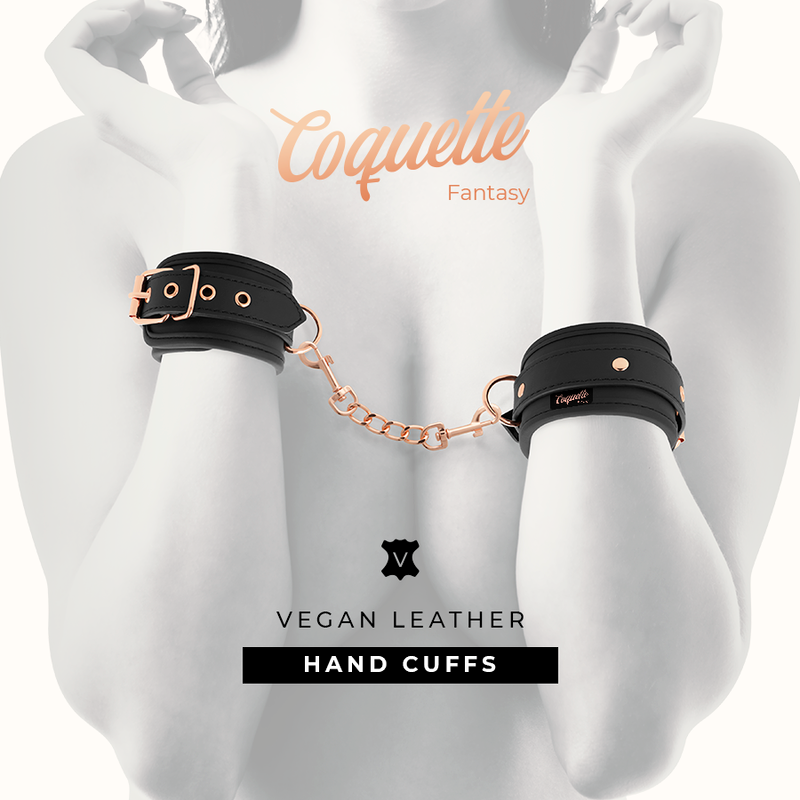 Coquette Chic Desire Fantasy Vegan Leather Handcuffs With Noprene Lining | Niks.fi verkkokauppa