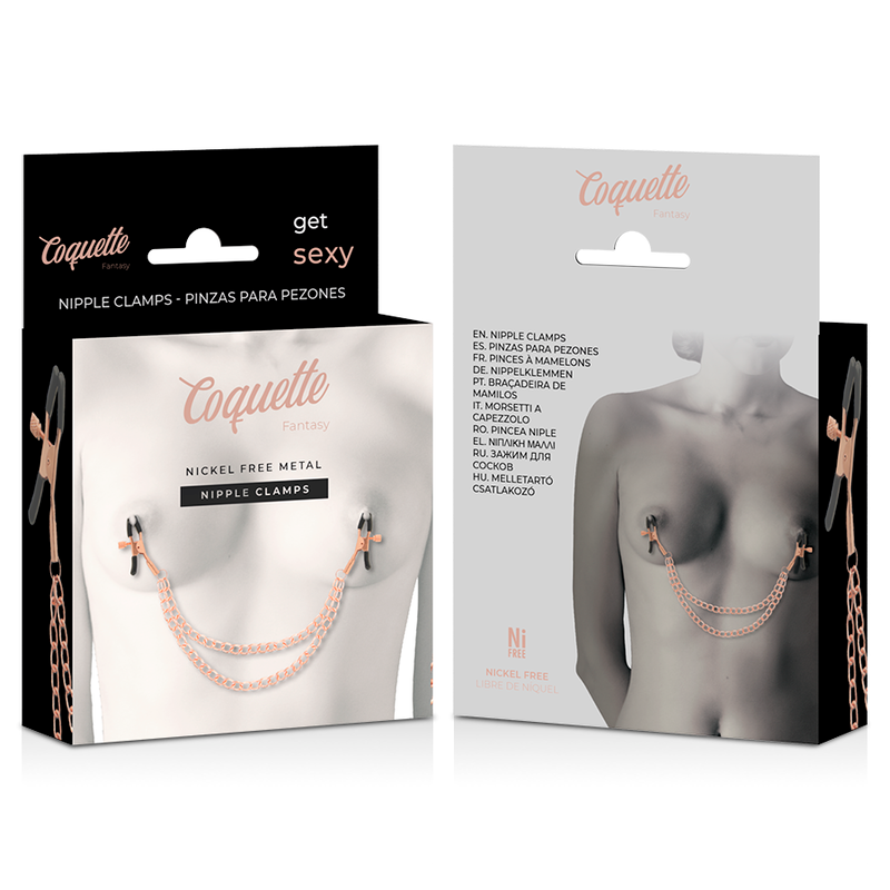 Coquette Chic Desire Fantasy Metal Nipple Clips With Chain | Niks.fi verkkokauppa