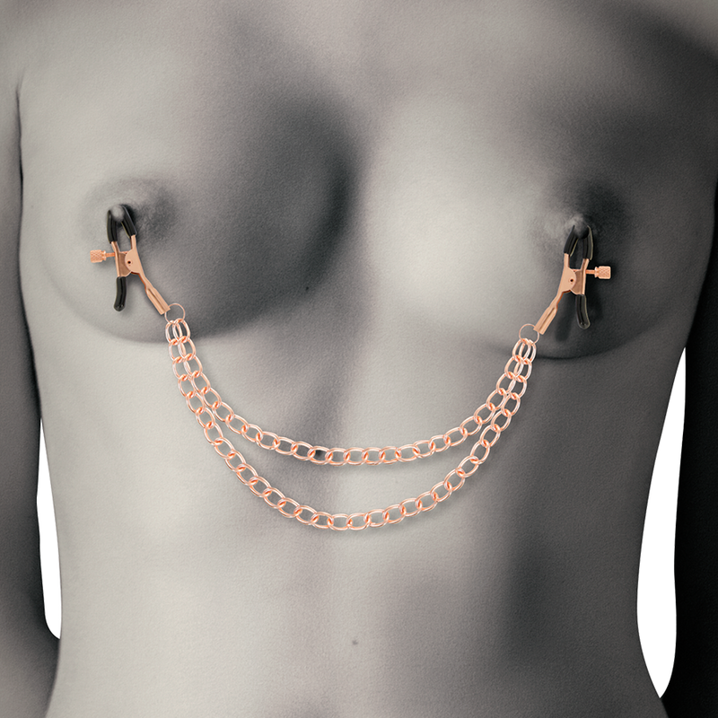 Coquette Chic Desire Fantasy Metal Nipple Clips With Chain | Niks.fi verkkokauppa