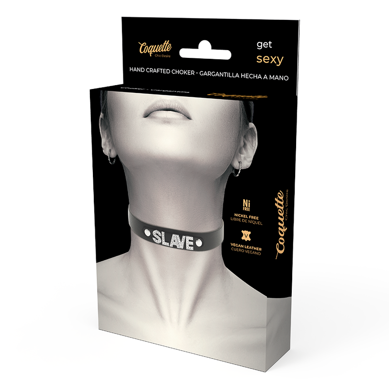 Coquette Chic Desire Slave Vegan Leather Choker | Niks.fi verkkokauppa