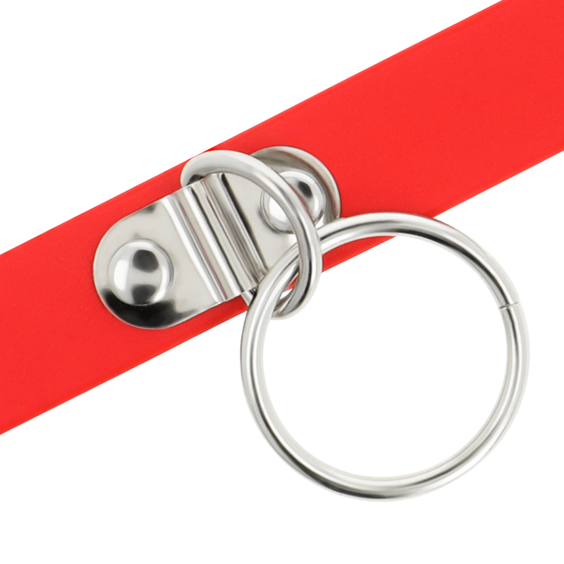 Coquette Chic Desire Red Vegan Leather Necklace Woman Fetish Accessory | Niks.fi verkkokauppa