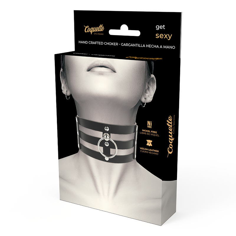 Coquette Chic Desire Fetish Style Vegan Leather Choker | Niks.fi verkkokauppa