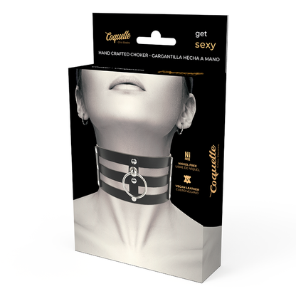 Coquette Chic Desire Fetish Style Vegan Leather Choker | Niks.fi verkkokauppa