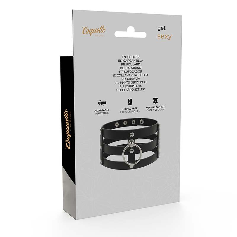 Coquette Chic Desire Fetish Style Vegan Leather Choker | Niks.fi verkkokauppa