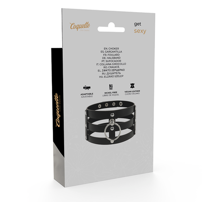 Coquette Chic Desire Fetish Style Vegan Leather Choker | Niks.fi verkkokauppa