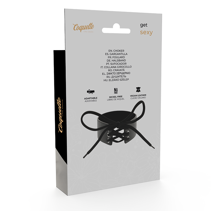Coquette Chic Desire Vegan Leather Choker | Niks.fi verkkokauppa