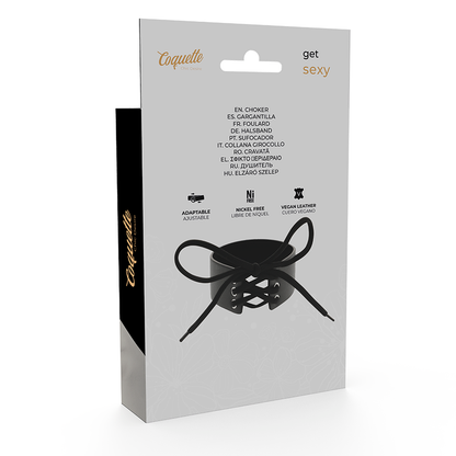 Coquette Chic Desire Vegan Leather Choker | Niks.fi verkkokauppa