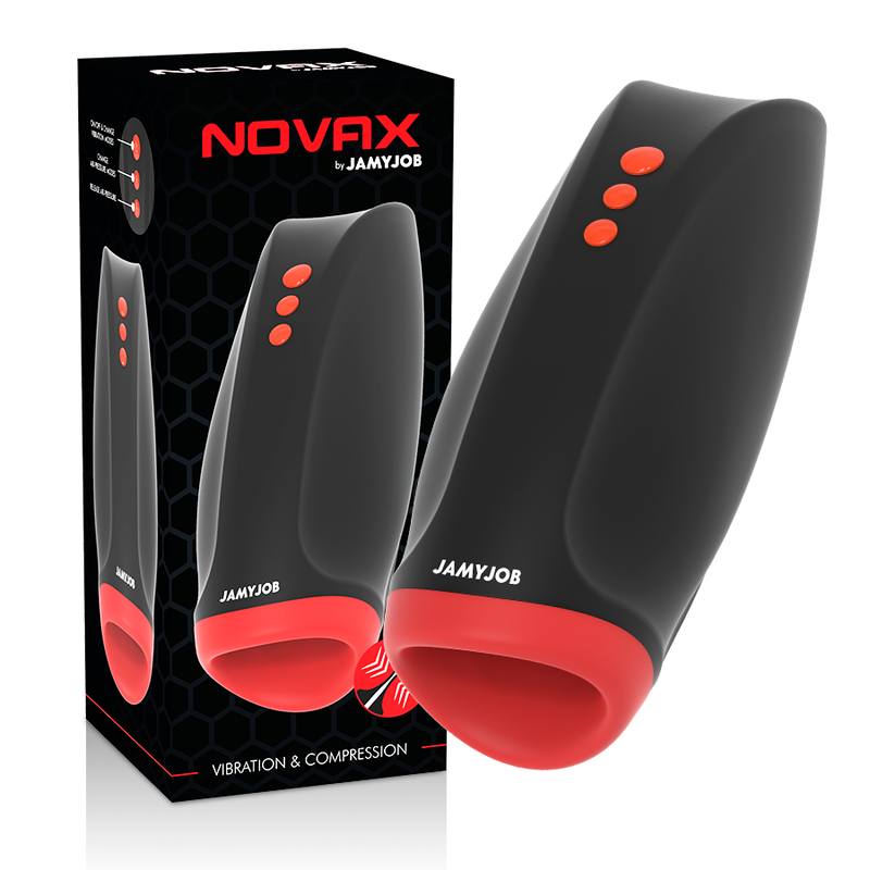 Jamyjob Novax Masturbator With Vibration And Compression | Niks.fi verkkokauppa
