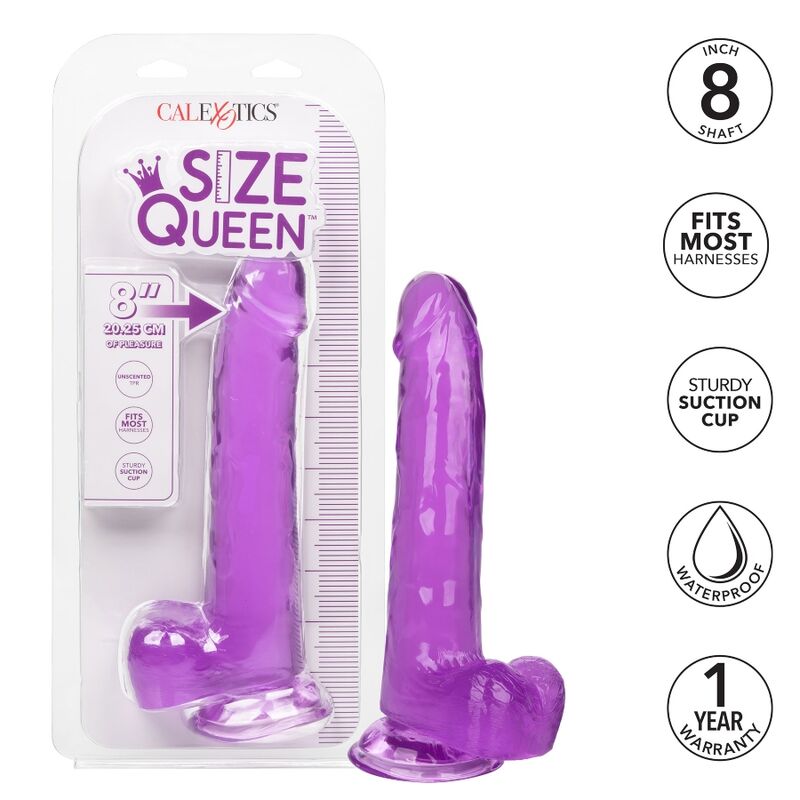 Calexotics Size Queen Dildo Purple 20.3 Cm | Niks.fi verkkokauppa