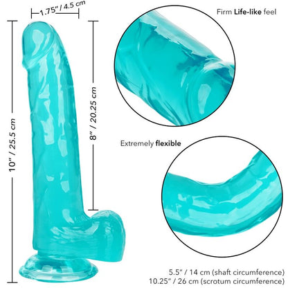 Calexotics Size Queen Dildo Blue 20.3 Cm | Niks.fi verkkokauppa
