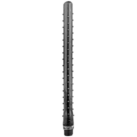 All Black Ridged Shower Anal Silicone 27 Cm | Niks.fi verkkokauppa