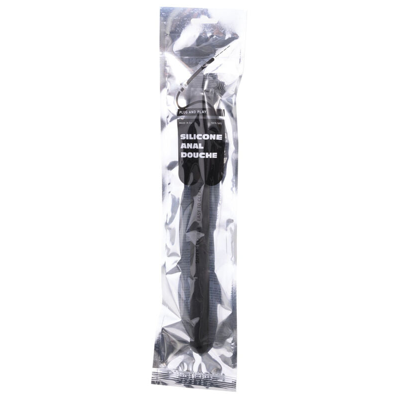 All Black Ridged Shower Anal Silicone 27 Cm | Niks.fi verkkokauppa