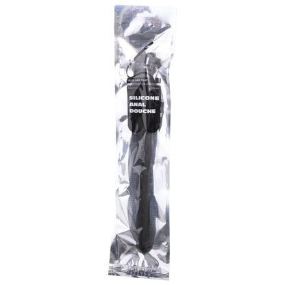 All Black Ridged Shower Anal Silicone 27 Cm | Niks.fi verkkokauppa