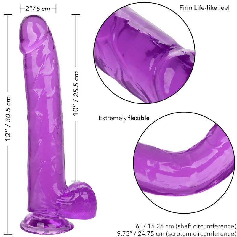 Calexotics Size Queen Dildo Purple 25.5 Cm | Niks.fi verkkokauppa