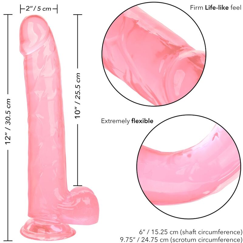 Calexotics Size Queen Dildo Pink 25.5 Cm | Niks.fi verkkokauppa
