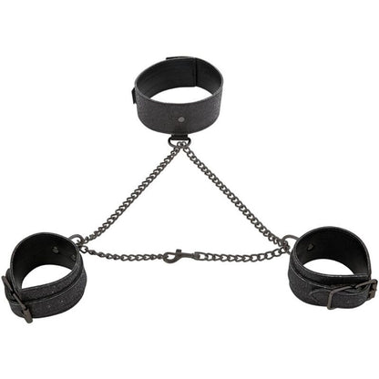 Sex & Michief Shadow Sparkle Collar And Cuffs | Niks.fi verkkokauppa