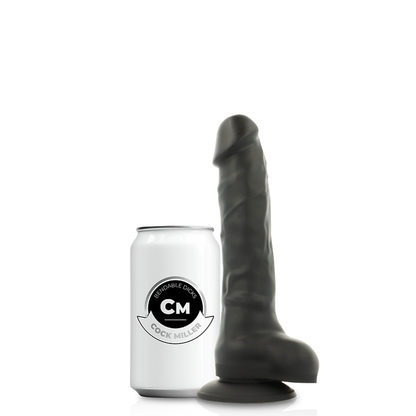 Cock Miller Harness + Silicone Density Articulable Cocksil Black 18 Cm | Niks.fi verkkokauppa