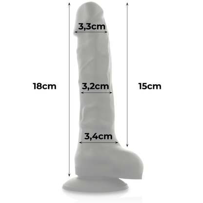Cock Miller Harness + Silicone Density Articulable Cocksil Black 18 Cm | Niks.fi verkkokauppa