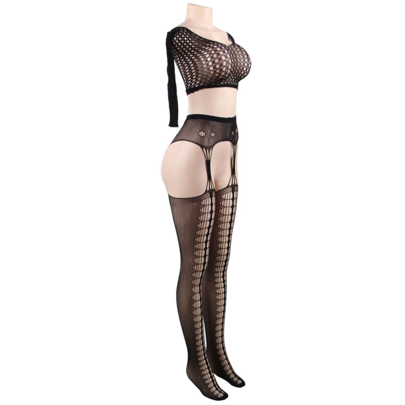 Queen Lingerie Bodystocking Top Long Sleeve S/L | Niks.fi verkkokauppa