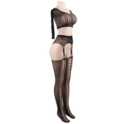 Queen Lingerie Bodystocking Top Long Sleeve S/L | Niks.fi verkkokauppa