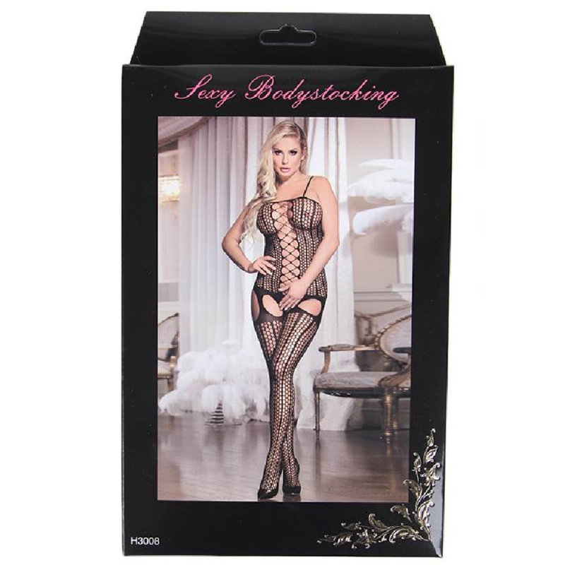 Queen Lingerie Bodystocking With Opening S/L | Niks.fi verkkokauppa