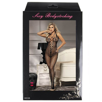 Queen Lingerie Halter Neck And Open Back Bodystocking S/L | Niks.fi verkkokauppa
