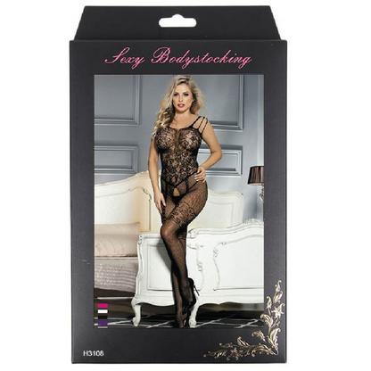 Queen Lingerie Bodystocking With Flower Opening S/L | Niks.fi verkkokauppa