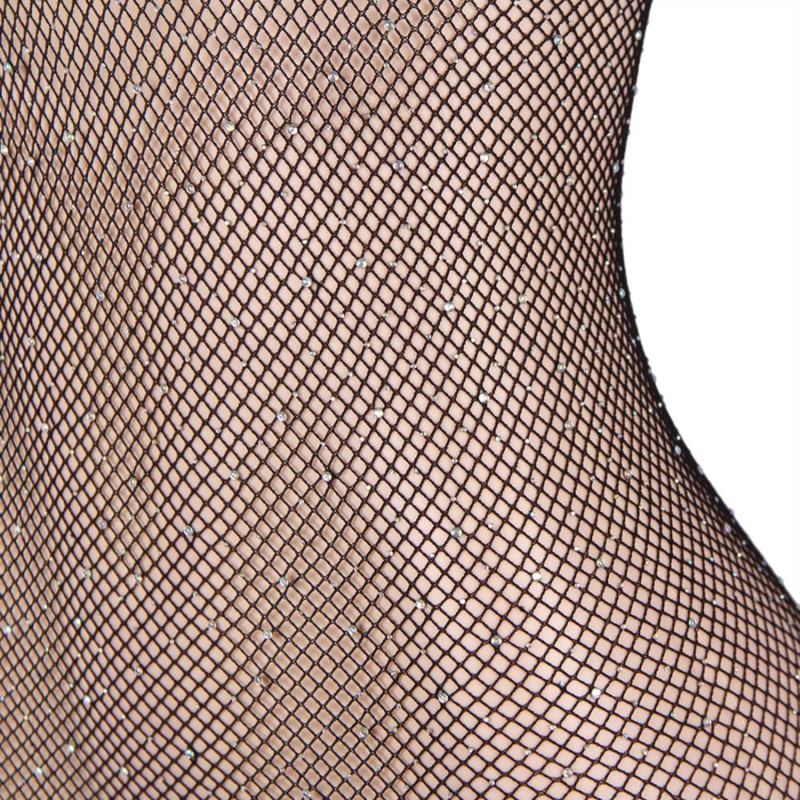 Queen Lingerie Long Sleeve Bodystocking With Diamonds S/L | Niks.fi verkkokauppa