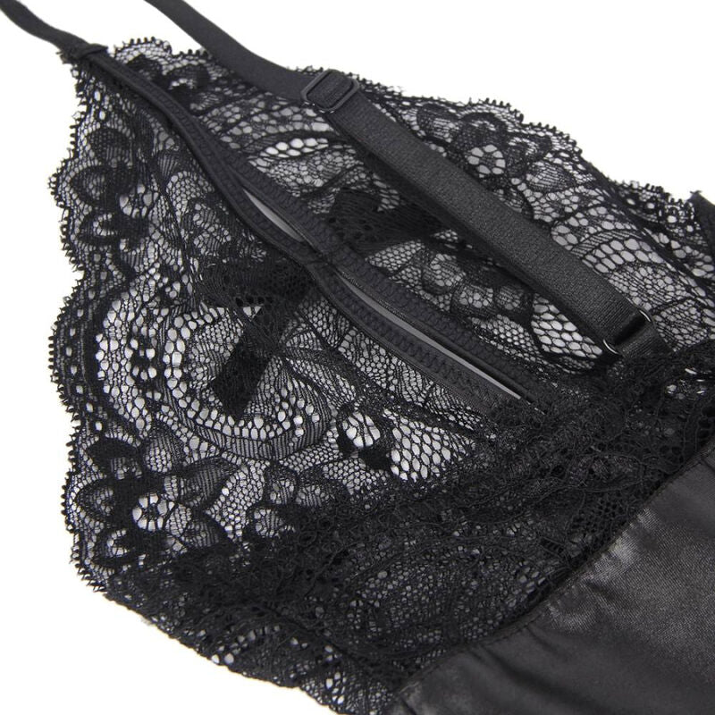Queen Lingerie Teddy With Zipper S/M | Niks.fi verkkokauppa