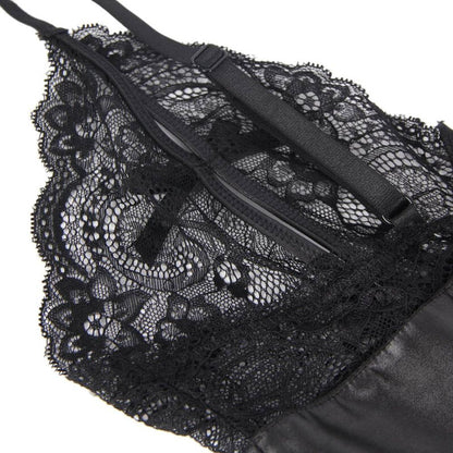 Queen Lingerie Teddy With Zipper S/M | Niks.fi verkkokauppa