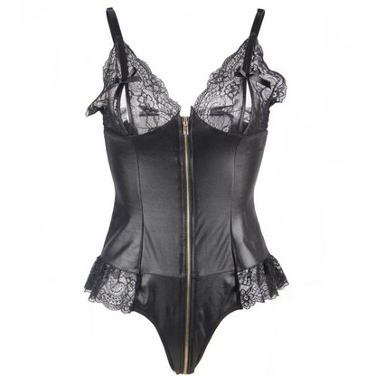 Queen Lingerie Teddy With Zipper S/M | Niks.fi verkkokauppa