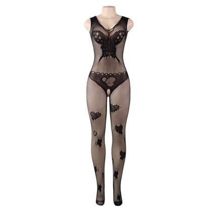 Queen Lingerie Butterfly Embroidered Bodystocking S/L | Niks.fi verkkokauppa