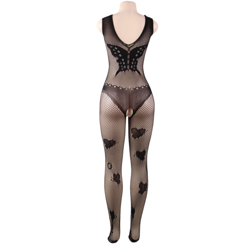 Queen Lingerie Butterfly Embroidered Bodystocking S/L | Niks.fi verkkokauppa